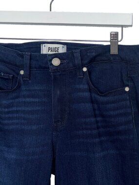 Paige Dark Blue Wash Manhattan Ayleen Bootcut Jeans - Size 30
